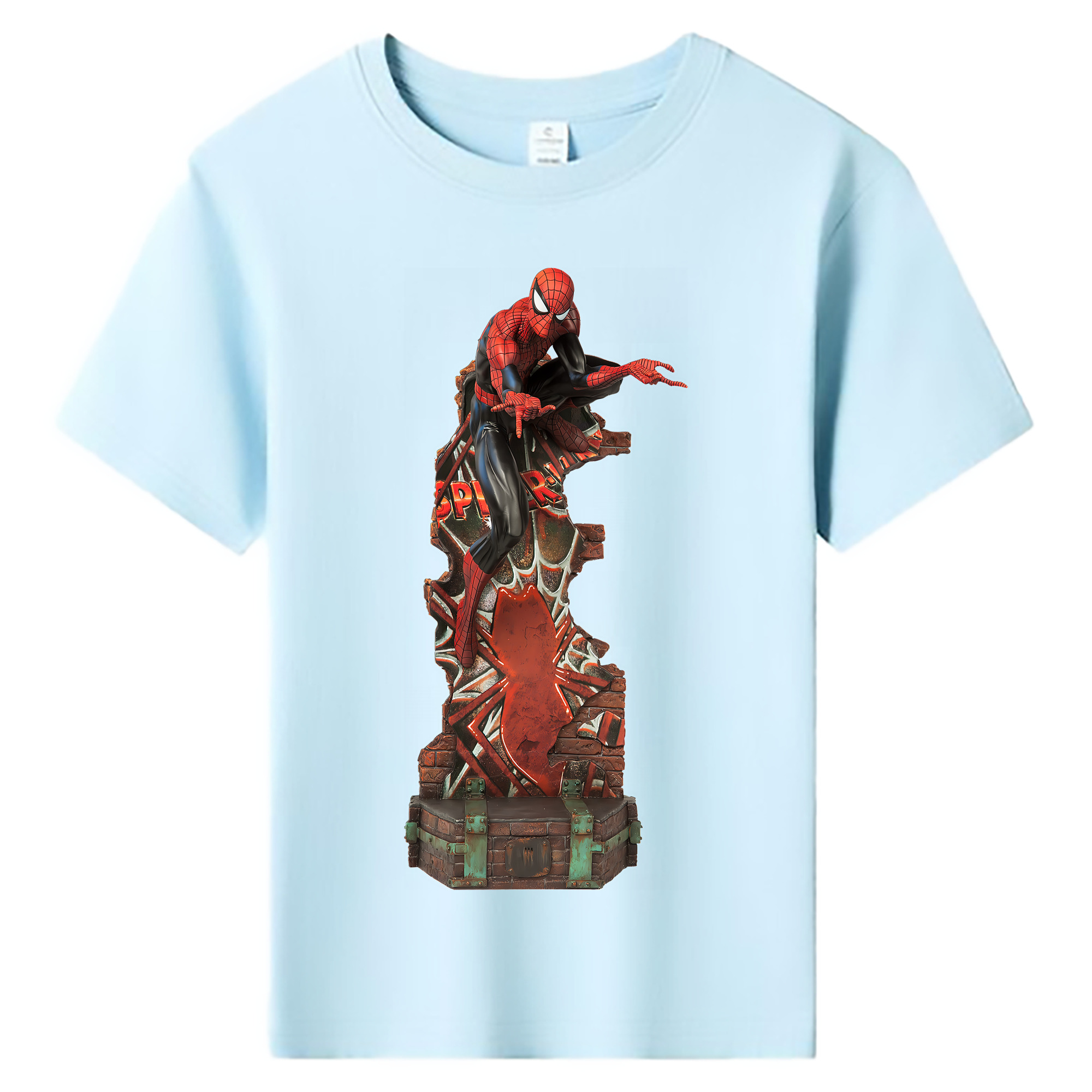 （画像用） Spider Man スパイダーマン 綿100％キッズTシャツ（フロントプリント）